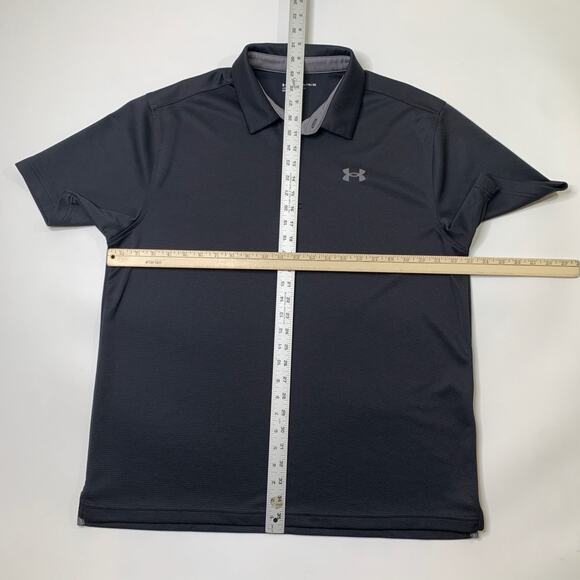 Under Armour Polo Shirt Mens XL Black Loose Tech Moisture Wick Performance Golf - Picture 3 of 7